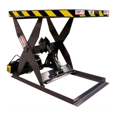 Omni Metalcraft Omni Metalcraft Hydraulic Scissor Lift Table Hand Operated 1100 Lb Cap. SLHL-10-25-1100-24-36-110/HP